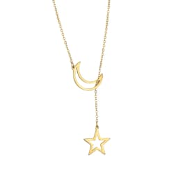 Skyrim Fashion Moon Star Pendant Necklace for Women Stainless Steel Gold Color Chain Choker Minimalist Party Jewelry Gifts