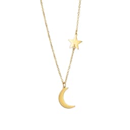 Skyrim Fashion Moon Star Pendant Necklace for Women Stainless Steel Gold Color Chain Choker Minimalist Party Jewelry Gifts