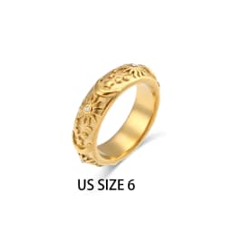E.B.belle Classical Vintage Women Gold Plated Jewelry Set Chunky Statement Earring Rings India Dubai Gold Jewelry Accessories