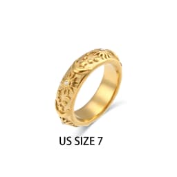 E.B.belle Classical Vintage Women Gold Plated Jewelry Set Chunky Statement Earring Rings India Dubai Gold Jewelry Accessories