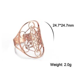 Skyrim Angel Seal Archangel Metatron Cube Ring Women Stainless Steel Sacred Geometry Rings Amulet Religious Spiritual Jewelry