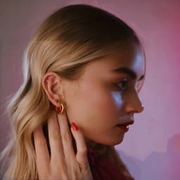 UHBINYCA Classic Inlaid Zircon Hoop Earrings for Women, Stainless Steel Plated with 18K Gold, Exquisite Earrings