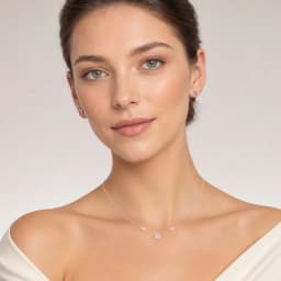 Pink Stone Necklace and Earring Jewelry Set Spring Brand New 925 Sterling Silver Romantic Gift For Women