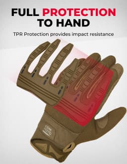 KEMIMOTO Hunting Tactical Gloves For Men Outdoor Climbing Work Gloves With Rubber Guard Touchscreen Sports Motorcycle Gloves