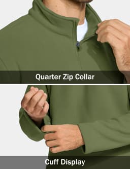 TACVASEN Turtleneck Fleece Sweatshirts Thermal Quarter-Zip Lightweight Pullovers Casual Warm Breathable Hiking Golf Sweaters