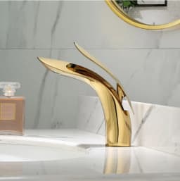 Basin Faucets Modern Rose Gold  Bathroom Faucet Waterfall Single Hole Cold and Hot Water Tap Basin Faucet Mixer Taps  XT-423