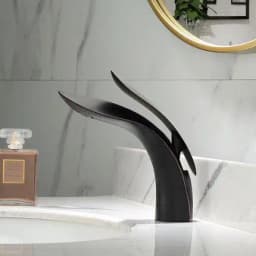 Basin Faucets Modern Rose Gold  Bathroom Faucet Waterfall Single Hole Cold and Hot Water Tap Basin Faucet Mixer Taps  XT-423