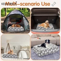 KEMORELA Cute Cartoon Footprints Plush Warm Dog Bed Cover Washable Reusable Good Elasticity Winter for Small to Large Dogs