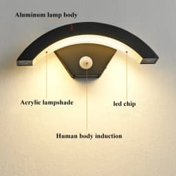 18W Sensor Outdoor Waterproof Wall Lights Garden Porch Wall Lighting LED Wall Lamps Aluminum AC86-265 AU64