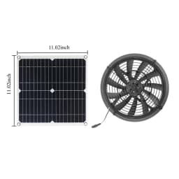 Solar fan Solar Charger Exhaust Fan Ventilator Solar Panel Powered Fan Air Extractor for Dog Chicken House RV Greenhouse Shed