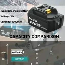 100% Original Makita 18V 6.0Ah Rechargeable Battery ,For Makita BL1830 BL1830B BL1840 BL1840B BL1850 BL1850B Power Tools Battery