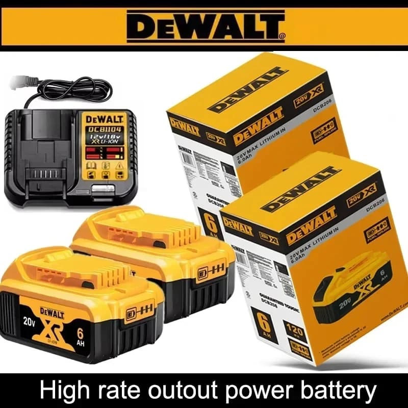 Original DeWalt 20V battery 6Ah/5Ah. replaceable DCB606 DCB609 DCB184 DCB200 DCF845 DCF850 DCF911 DCD800 DCD805 Tools Battery.