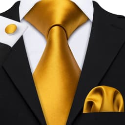 Orange Brown Mens Tie Hanky Cufflinks Set Gold Coffee Jacquard Designer Necktie For Male Wedding Business silk Party