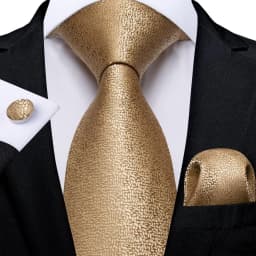 Orange Brown Mens Tie Hanky Cufflinks Set Gold Coffee Jacquard Designer Necktie For Male Wedding Business silk Party