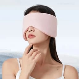 Travel Eye Mask Sleep Ice Silk Breathable Relieve Fatigue Warm Cool Double-sided Full Coverage Blackout Noise Reduction Eye Mask