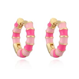 HECHENG, 15MM Enamel Dripping Oil Craft Sweet and Colorful Earrings Ethnic Style Personalized Women's Jewelry 1 Pair