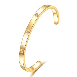 NIBASTAR Hollow Star Bracelets & Bangles For Women Fashion Stainless Steel Sweet Romantic Bracelet Rose Gold Color Jewelry Gift