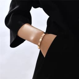 NIBASTAR Hollow Star Bracelets & Bangles For Women Fashion Stainless Steel Sweet Romantic Bracelet Rose Gold Color Jewelry Gift