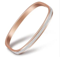 NIBASTAR Hollow Star Bracelets & Bangles For Women Fashion Stainless Steel Sweet Romantic Bracelet Rose Gold Color Jewelry Gift