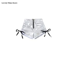 Hip Hop Girls Sweet Shiny Crop Top Silver Cargo Pants Kids K-pop Jazz Dance Clothes Sets Children Streetwear Girl Group Costumes