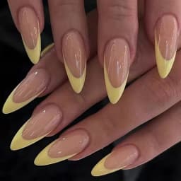 24Pcs Long Stiletto Fake Nails Spicy Girls Charm Manicure Pink Press On Nails Full Cover French False Nails Art for Women