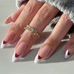 24Pcs Long Stiletto Fake Nails Spicy Girls Charm Manicure Pink Press On Nails Full Cover French False Nails Art for Women