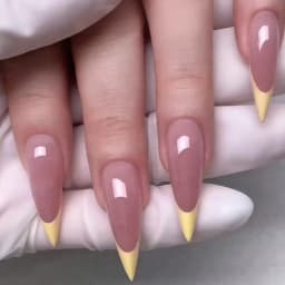 24Pcs Long Stiletto Fake Nails Spicy Girls Charm Manicure Pink Press On Nails Full Cover French False Nails Art for Women