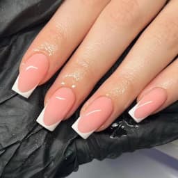 24Pcs Long Stiletto Fake Nails Spicy Girls Charm Manicure Pink Press On Nails Full Cover French False Nails Art for Women