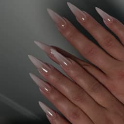 24Pcs Long Stiletto Fake Nails Spicy Girls Charm Manicure Pink Press On Nails Full Cover French False Nails Art for Women