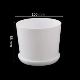 White Minimalist Polygonal Flower Pot With Tray Gardening Thickened Plastic Garden Pot Indoor Small Potted Plants Fleshy 1 Pc