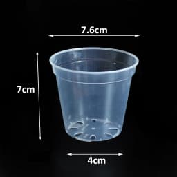 5Pcs 6/7.6/10/13/15cm Clear Round Pot Cultivation Flower Pots Orchid Nursery Planting Breathable Planter Raising Seedling Cup