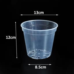 5Pcs 6/7.6/10/13/15cm Clear Round Pot Cultivation Flower Pots Orchid Nursery Planting Breathable Planter Raising Seedling Cup