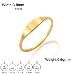 COOLTIME Stainless Steel Ring Fashion Minimalist Women Finger Ring Jewelry Birthday Gift New for Women Men