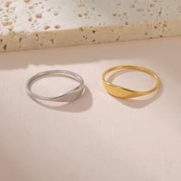 COOLTIME Stainless Steel Ring Fashion Minimalist Women Finger Ring Jewelry Birthday Gift New for Women Men