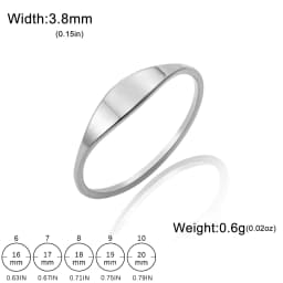 COOLTIME Stainless Steel Ring Fashion Minimalist Women Finger Ring Jewelry Birthday Gift New for Women Men