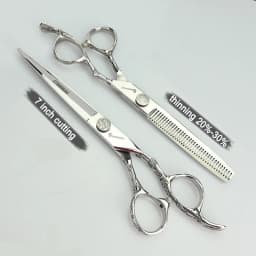 6/7 inch Japan440c Steel Professional Barber Scissors Hair Design Tool Barber Scissors Hairstylist Hairdressing Scissors Salon