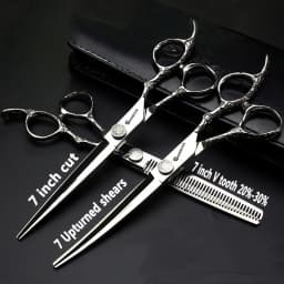 6/7 inch Japan440c Steel Professional Barber Scissors Hair Design Tool Barber Scissors Hairstylist Hairdressing Scissors Salon