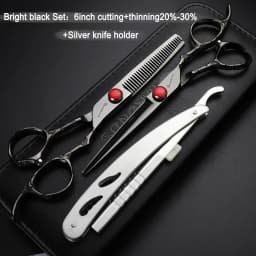 6/7 inch Japan440c Steel Professional Barber Scissors Hair Design Tool Barber Scissors Hairstylist Hairdressing Scissors Salon