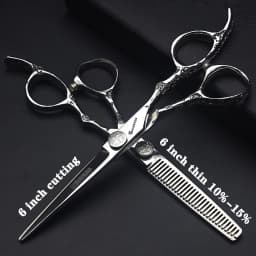 6/7 inch Japan440c Steel Professional Barber Scissors Hair Design Tool Barber Scissors Hairstylist Hairdressing Scissors Salon