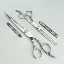 6/7 inch Japan440c Steel Professional Barber Scissors Hair Design Tool Barber Scissors Hairstylist Hairdressing Scissors Salon