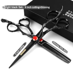 6/7 inch Japan440c Steel Professional Barber Scissors Hair Design Tool Barber Scissors Hairstylist Hairdressing Scissors Salon