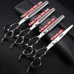 6/7 inch Japan440c Steel Professional Barber Scissors Hair Design Tool Barber Scissors Hairstylist Hairdressing Scissors Salon