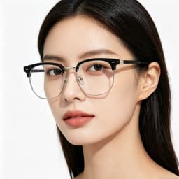 Fashion Semi Rimless Anti-blue Light Glasses Men Women Rectangle Trendy Accessory Eyeglasses Outdoor Office Unisex Eyewear