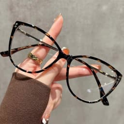 Ultra-light Fashion Cat-eye Glasses Frame For Women, Retro High-end Blue Light Blocking Trendy Reading Glasses 9216