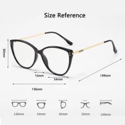 Ultra-light Fashion Cat-eye Glasses Frame For Women, Retro High-end Blue Light Blocking Trendy Reading Glasses 9216