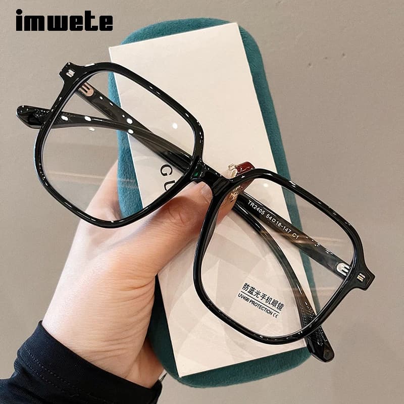 TR90 Material Square Shape Men's Glasses Frame Blue Light Blocking Eye Glasses Frames Women Korean Stylish Eyewear Frames
