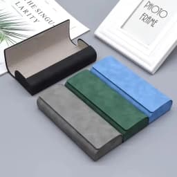 1/2pcs Simple Leather Eyewear Case Optical Retro Myopia Glasses Sunglasses Storage Box Fashion for Men and Women