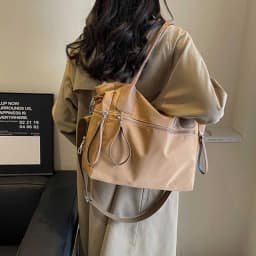 Vintage Nylon Women Shoulder Bag Large Capacity Waterproof Shoulder Bag Daily Commuting Handbag Travel Totes Bags Female Purses