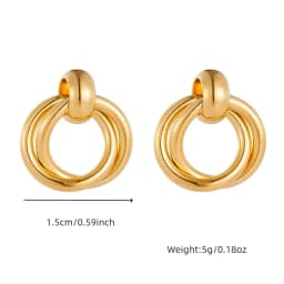 DIEYURO 316L Stainless Steel Love Pearl Round Square Fan Shaped Irregular Design Earrings Women New Trend Ear Jewelry Gift Party