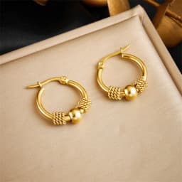 DIEYURO 316L Stainless Steel Love Pearl Round Square Fan Shaped Irregular Design Earrings Women New Trend Ear Jewelry Gift Party